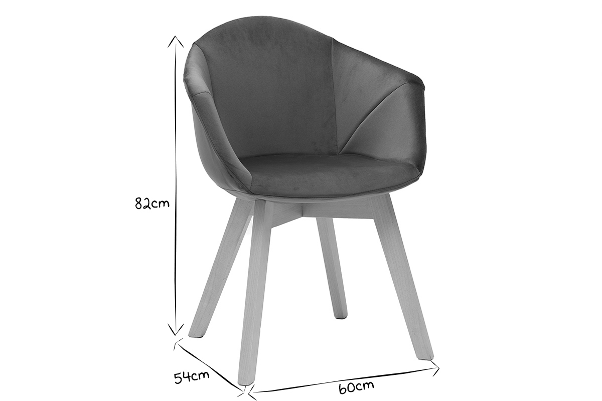 Sedia design in velluto blu petrolio TAYA