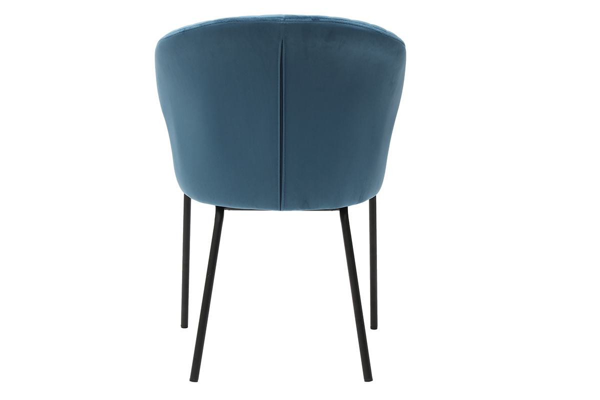Sedia design in velluto Blu REQUIEM