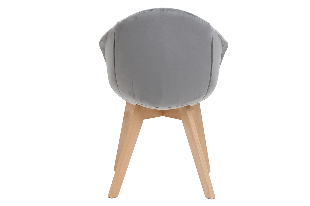 Sedia design in velluto grigio TAYA
