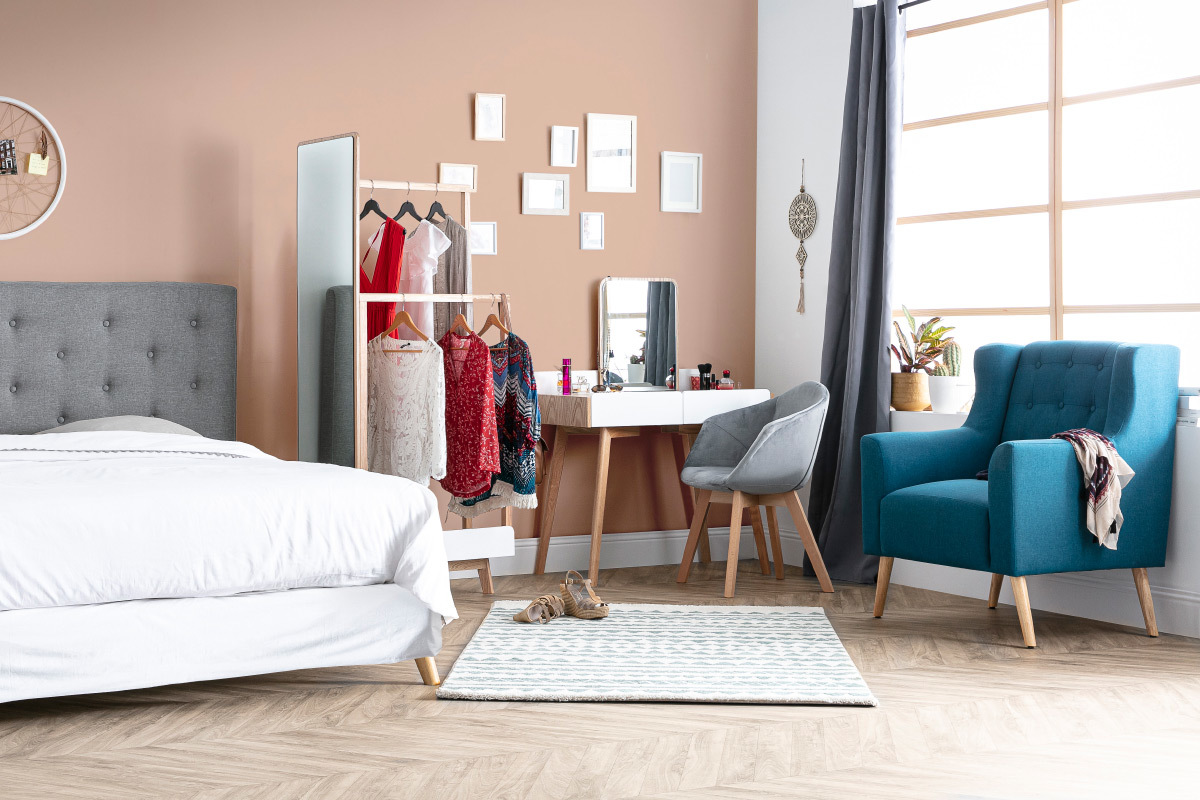Sedia design in velluto grigio TAYA