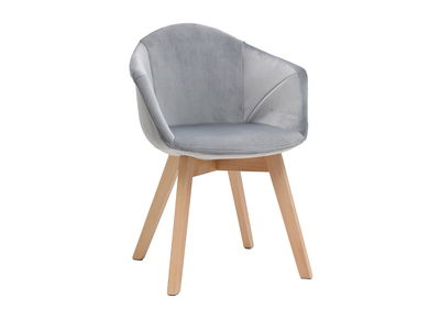 Sedia design in velluto grigio TAYA