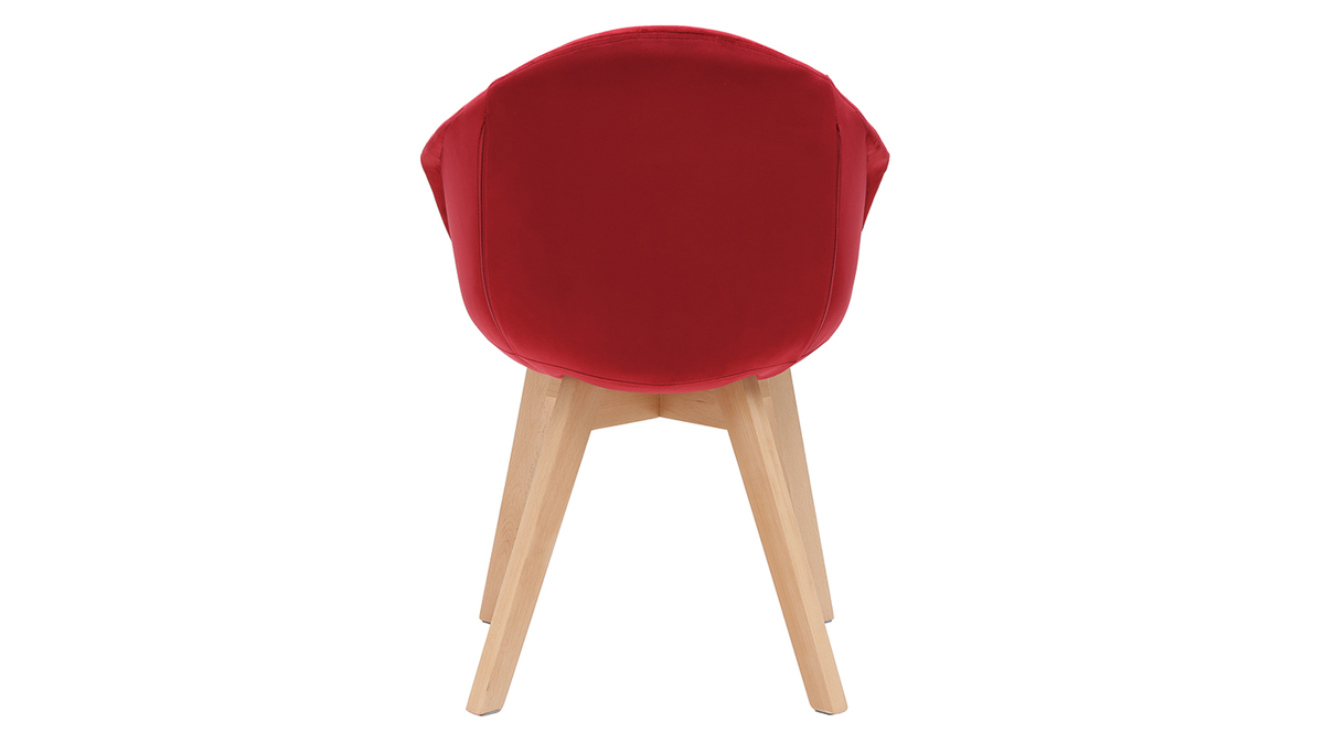 Sedia design in velluto rosso TAYA