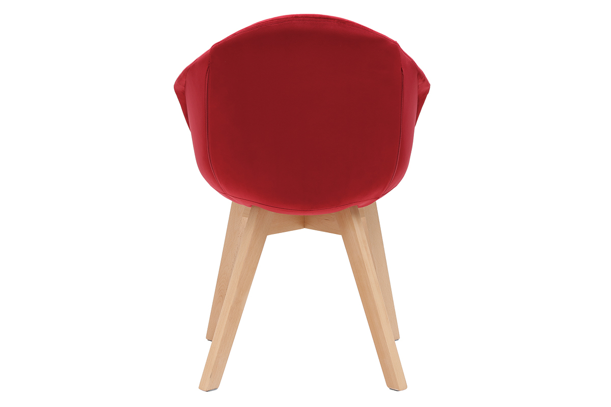 Sedia design in velluto rosso TAYA