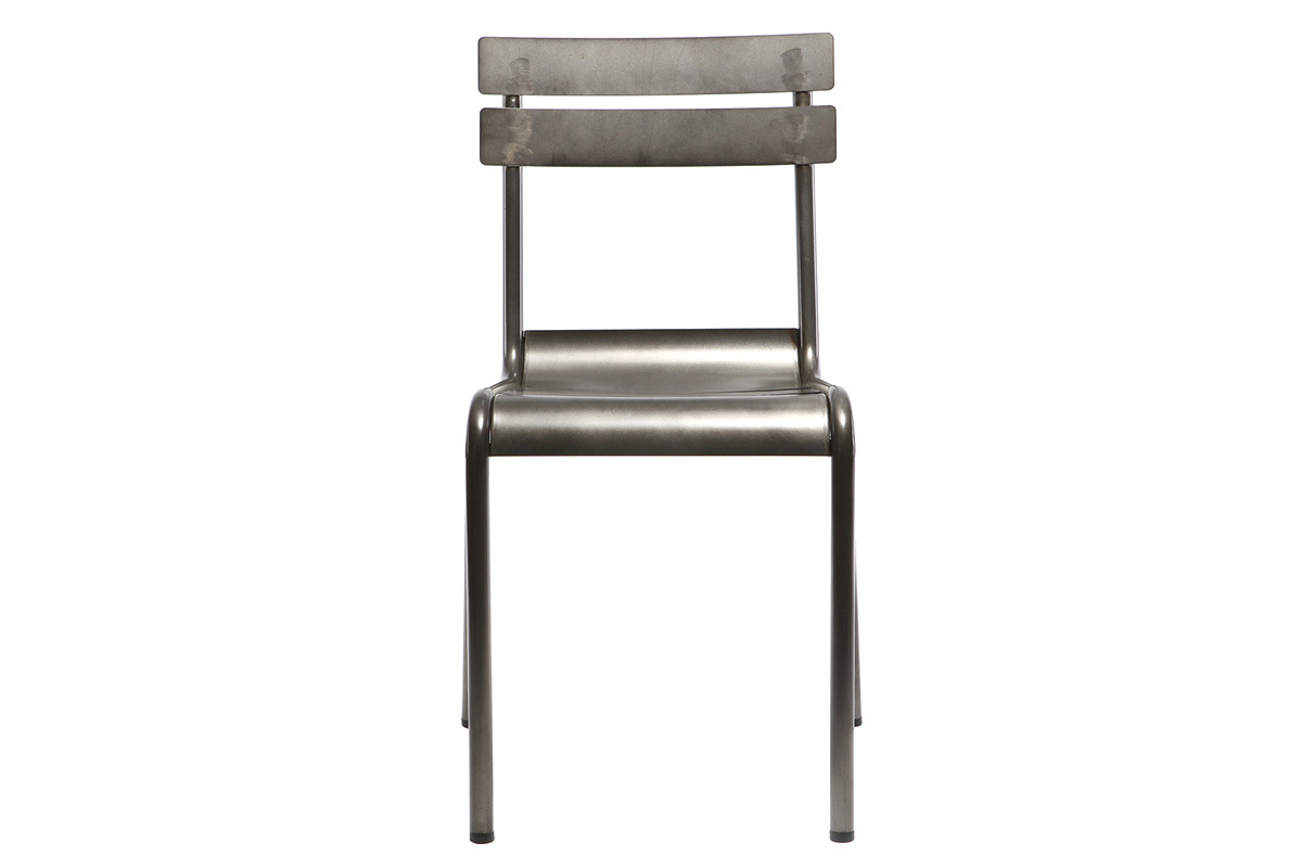 Sedia design metallo inox gruppo di 2 SHERMAN