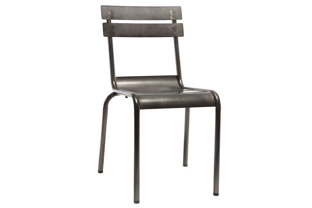 Sedia design metallo inox gruppo di 2 SHERMAN