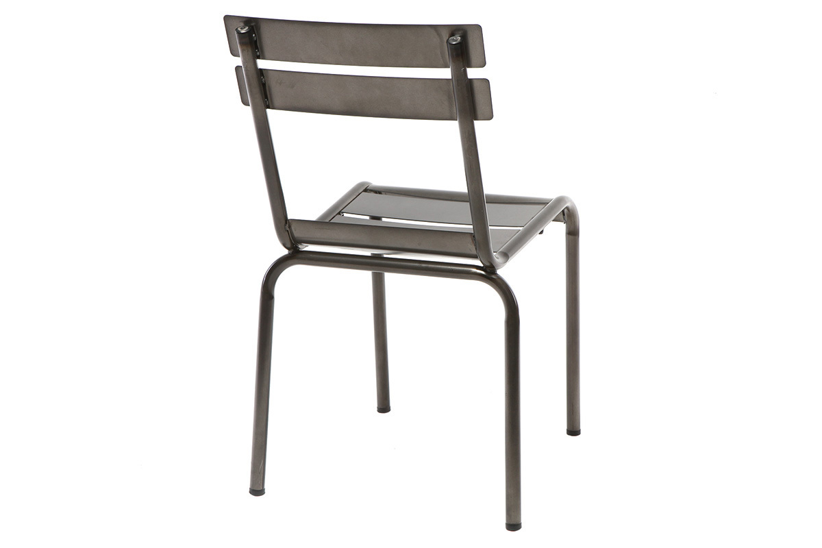 Sedia design metallo inox gruppo di 2 SHERMAN
