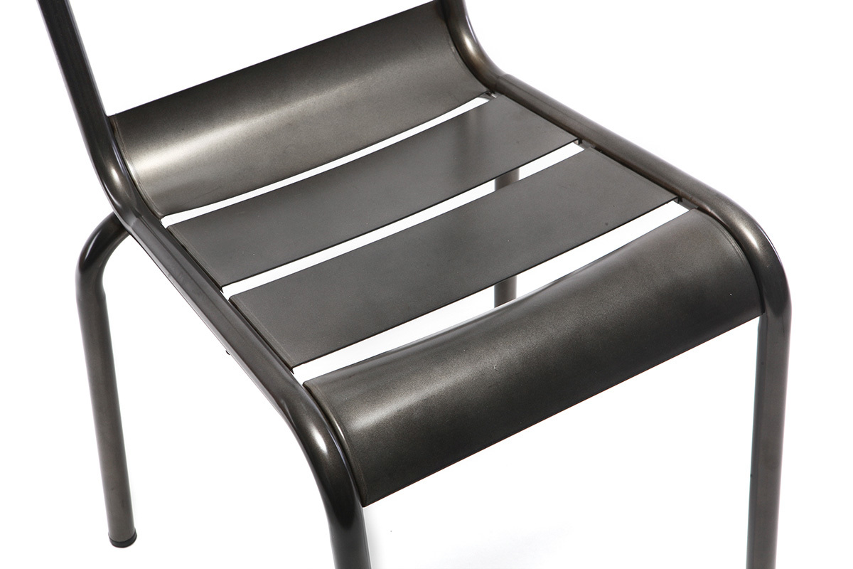 Sedia design metallo inox gruppo di 2 SHERMAN