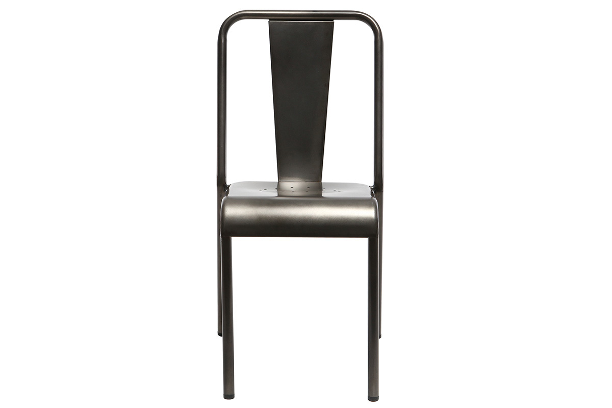 Sedia design metallo inox set di 2 EVAN
