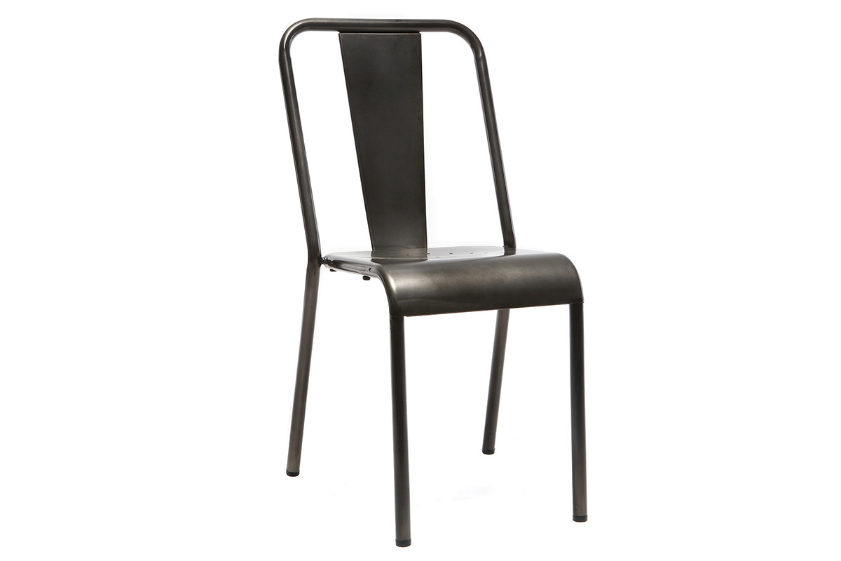 Sedia design metallo inox set di 2 EVAN