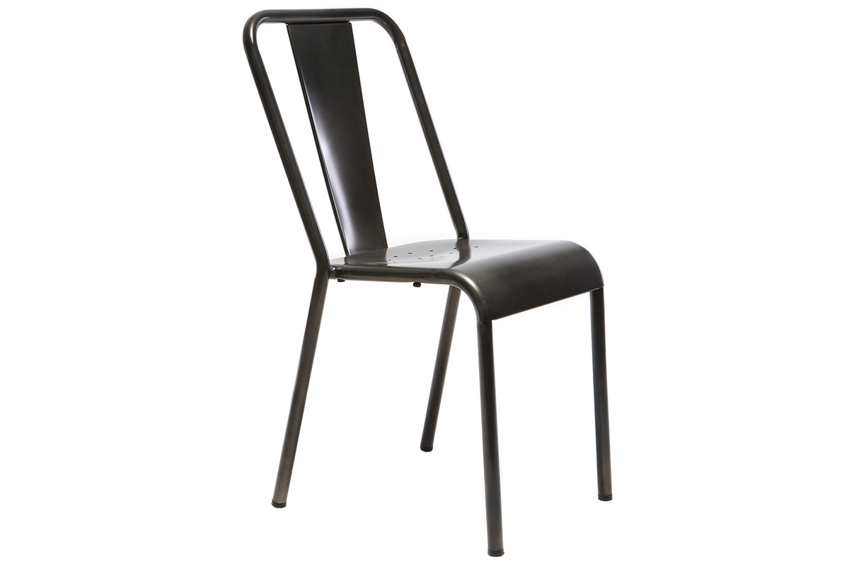 Sedia design metallo inox set di 2 EVAN