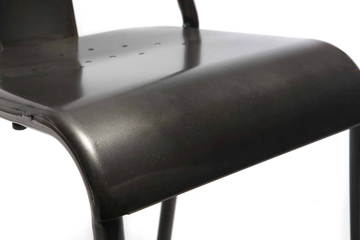 Sedia design metallo inox set di 2 EVAN
