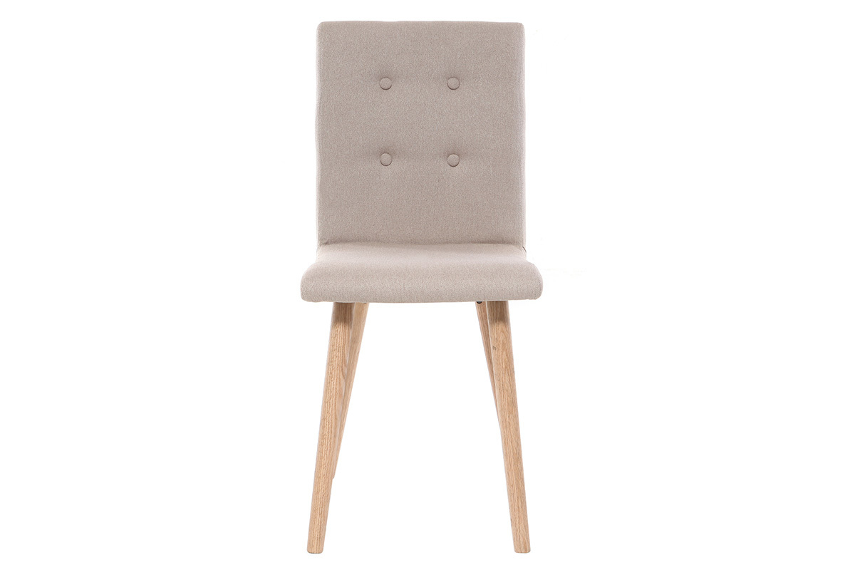 Sedia design naturale e legno set di due HORTA