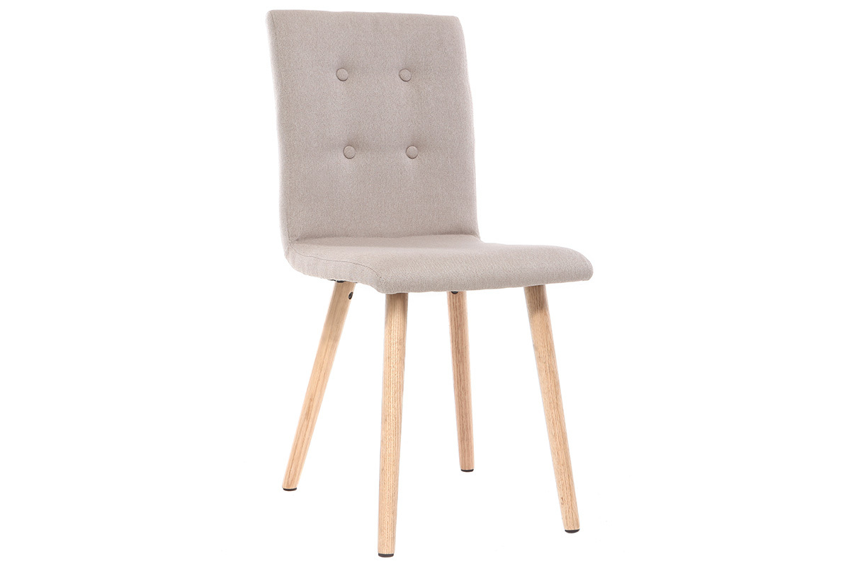 Sedia design naturale e legno set di due HORTA