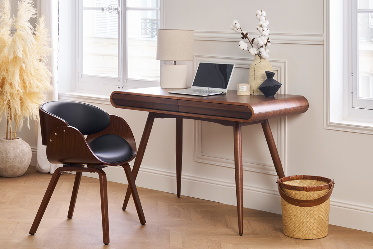 Sedia design nero BENT