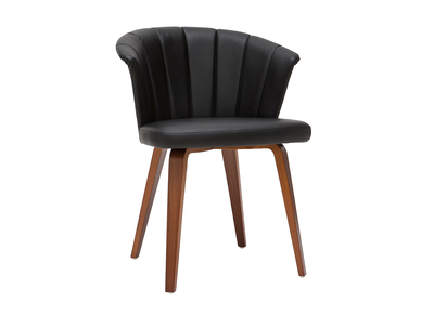 Sedia design nero e legno scuro ALBIN