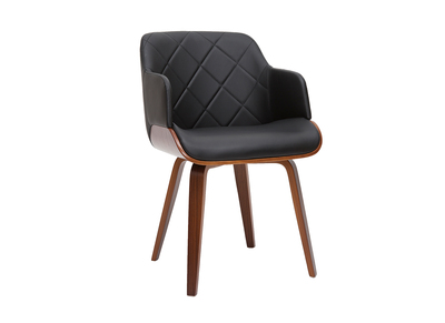 Sedia design nero e noce LUCIEN