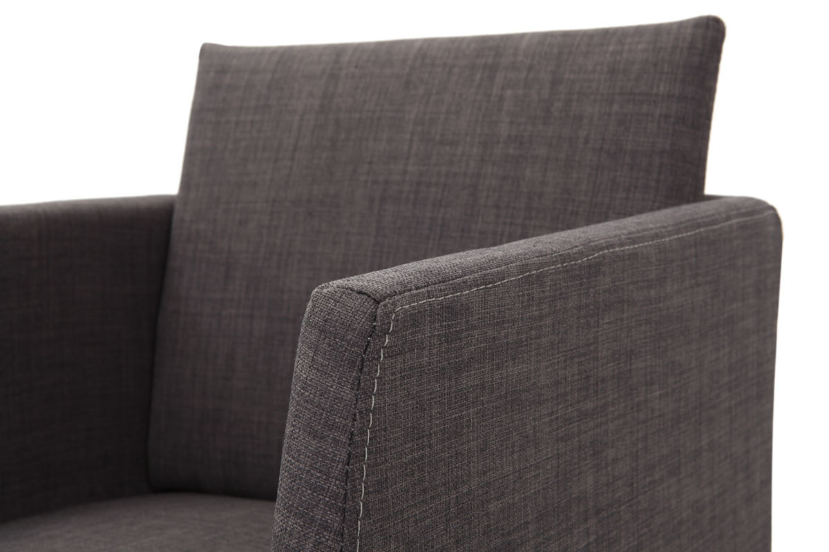 Sedia design poliestere grigio e acciaio cromato NEORA