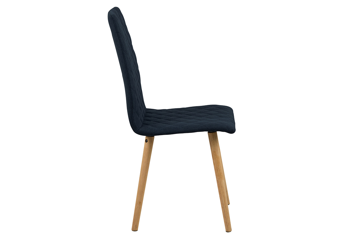 Sedia design rombi trapuntati blu scuro gruppo di 2 DIAMOND