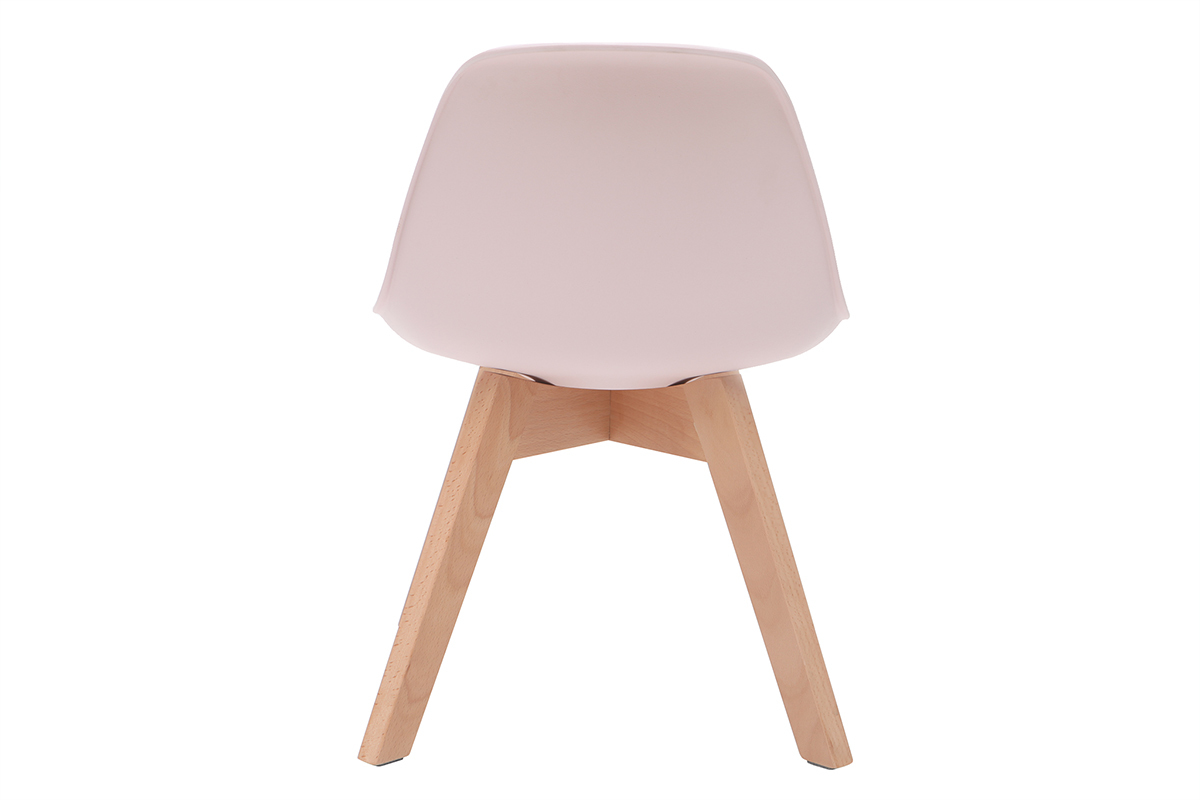 Sedia design rosa con piedi in legno BABY PAULINE