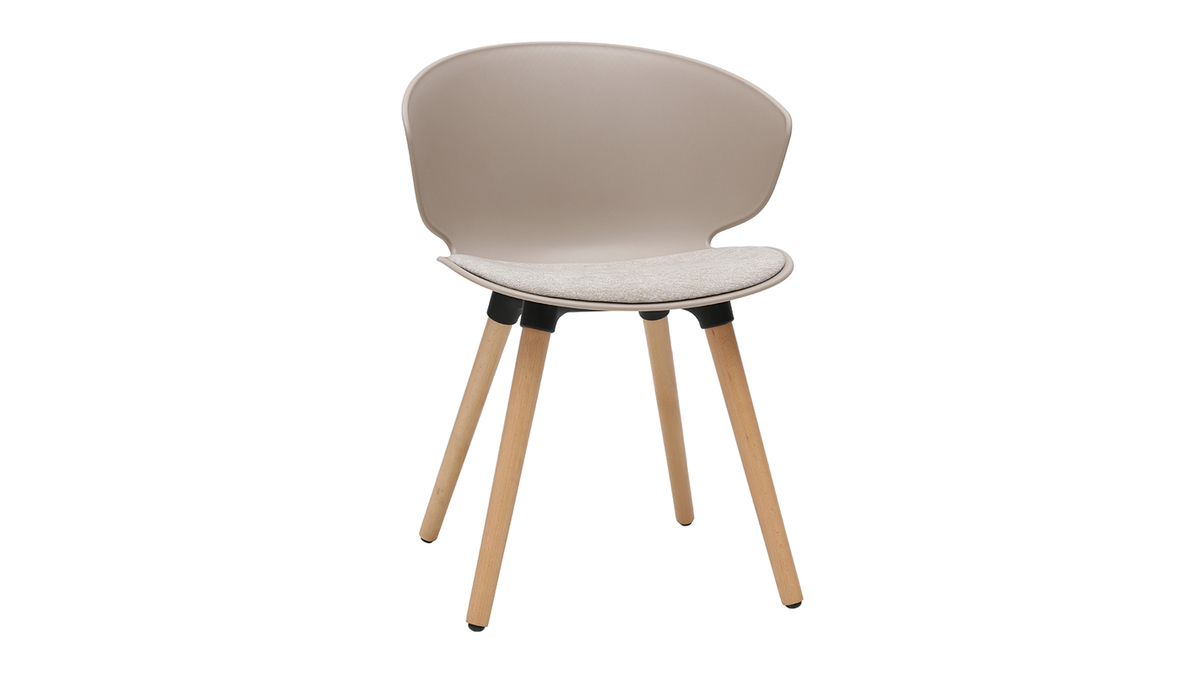 Sedia design talpa e legno chiaro WING