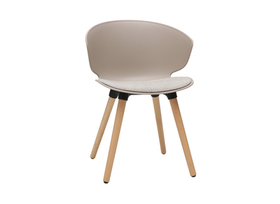 Sedia design talpa e legno chiaro WING - Sedia design talpa e legno chiaro WING