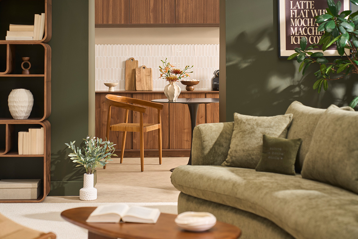 Sedia etnica in legno massello di teak e motivo a intreccio rattan NEGARA
