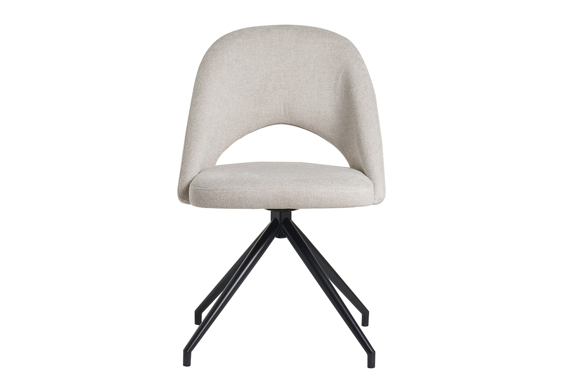 Sedia Girevole TARVISO I | Imbottita In Tessuto Morbido | Design Moderno Per Cucina E Sala Da Pranzo | Hjh LIVING