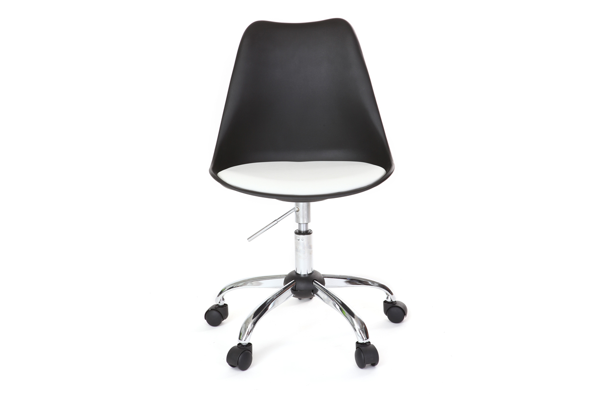 Sedia NEW STEVY a rotelle regolabile in altezza Nera