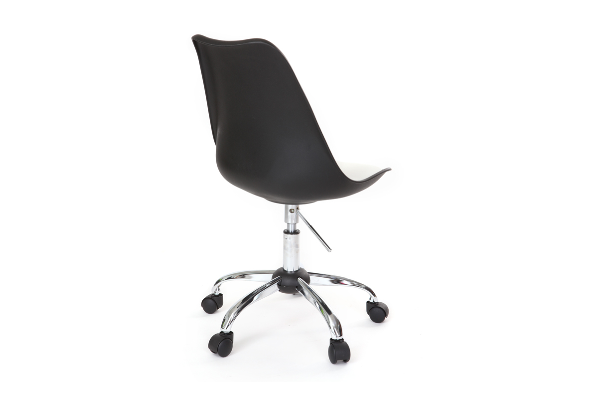 Sedia NEW STEVY a rotelle regolabile in altezza Nera