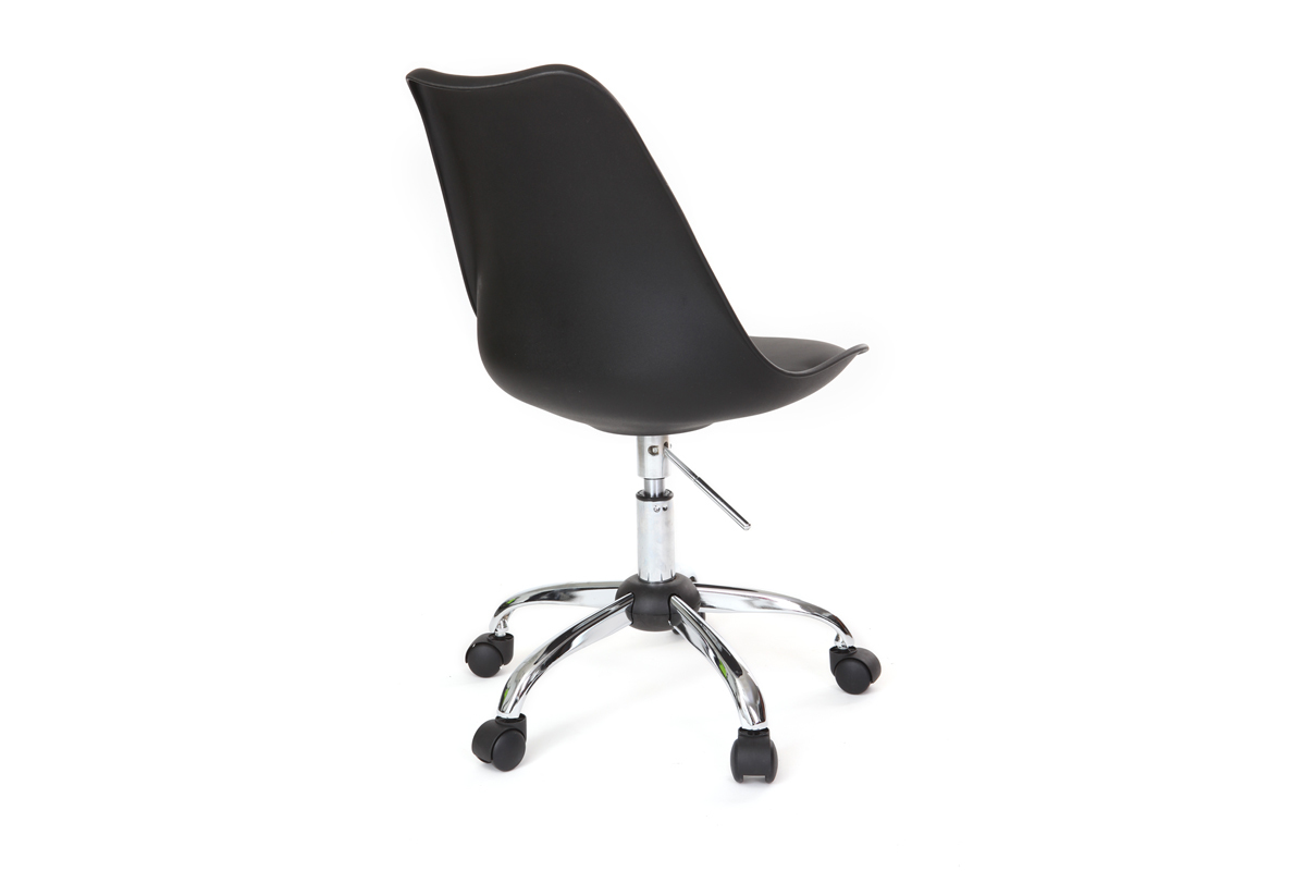 Sedia NEW STEVY a rotelle regolabile in altezza Nera / Nera