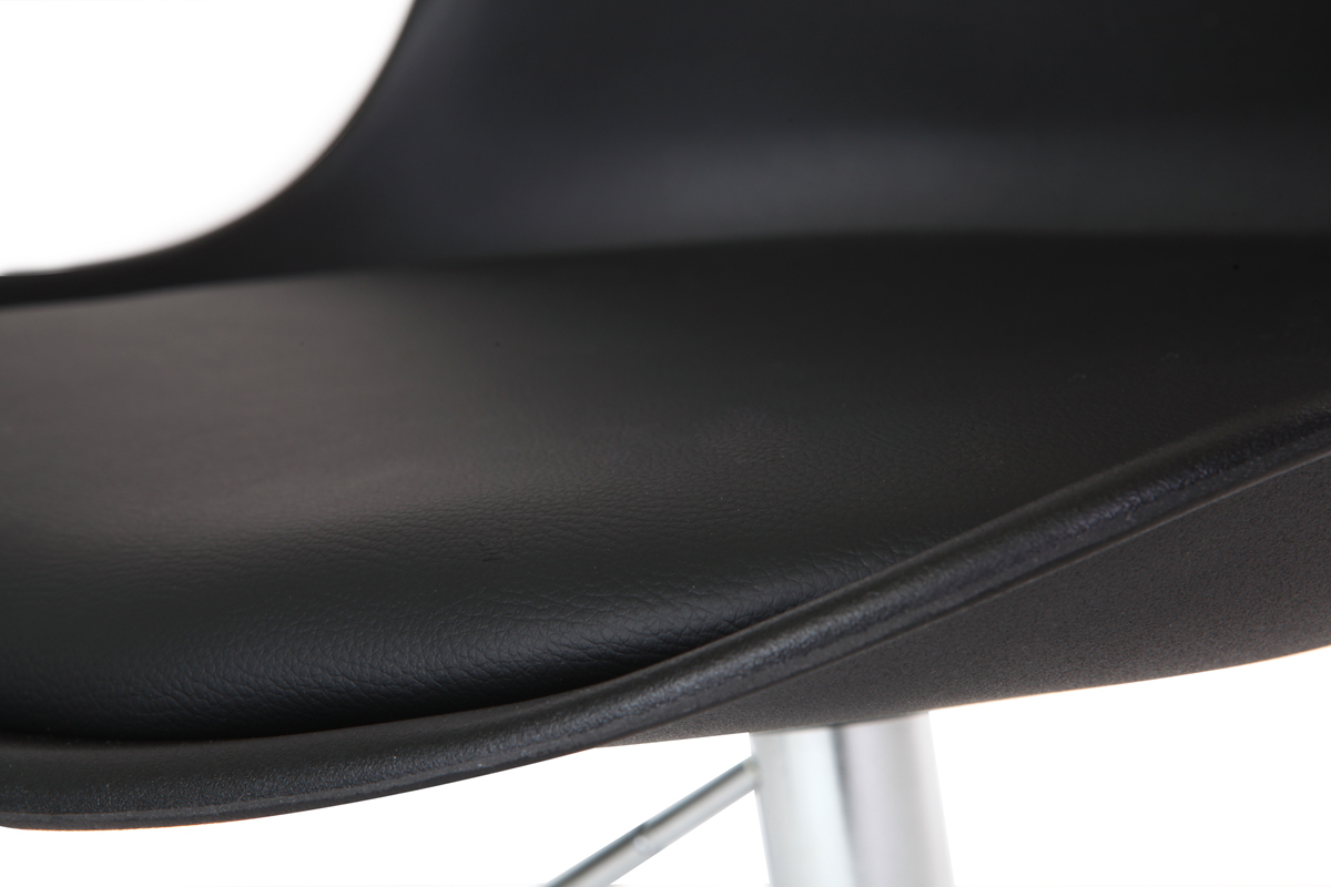 Sedia NEW STEVY a rotelle regolabile in altezza Nera / Nera