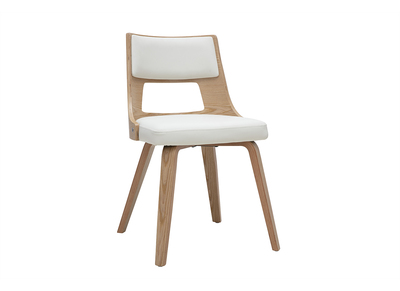 Sedia scandinava bianca e legno chiaro GARBO