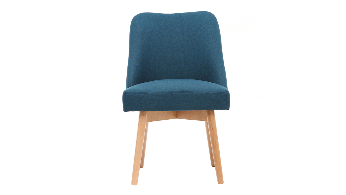 Sedia scandinava tessuto foglia di t piedi in legno chiaro LIV
