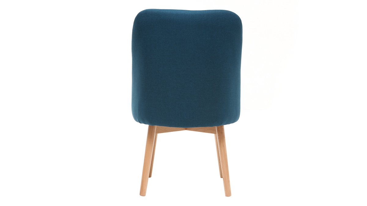 Sedia scandinava tessuto foglia di t piedi in legno chiaro LIV