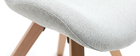 Sedia scandinava tessuto grigio gambe legno chiaro ANYA
