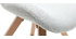 Sedia scandinava tessuto grigio gambe legno chiaro ANYA