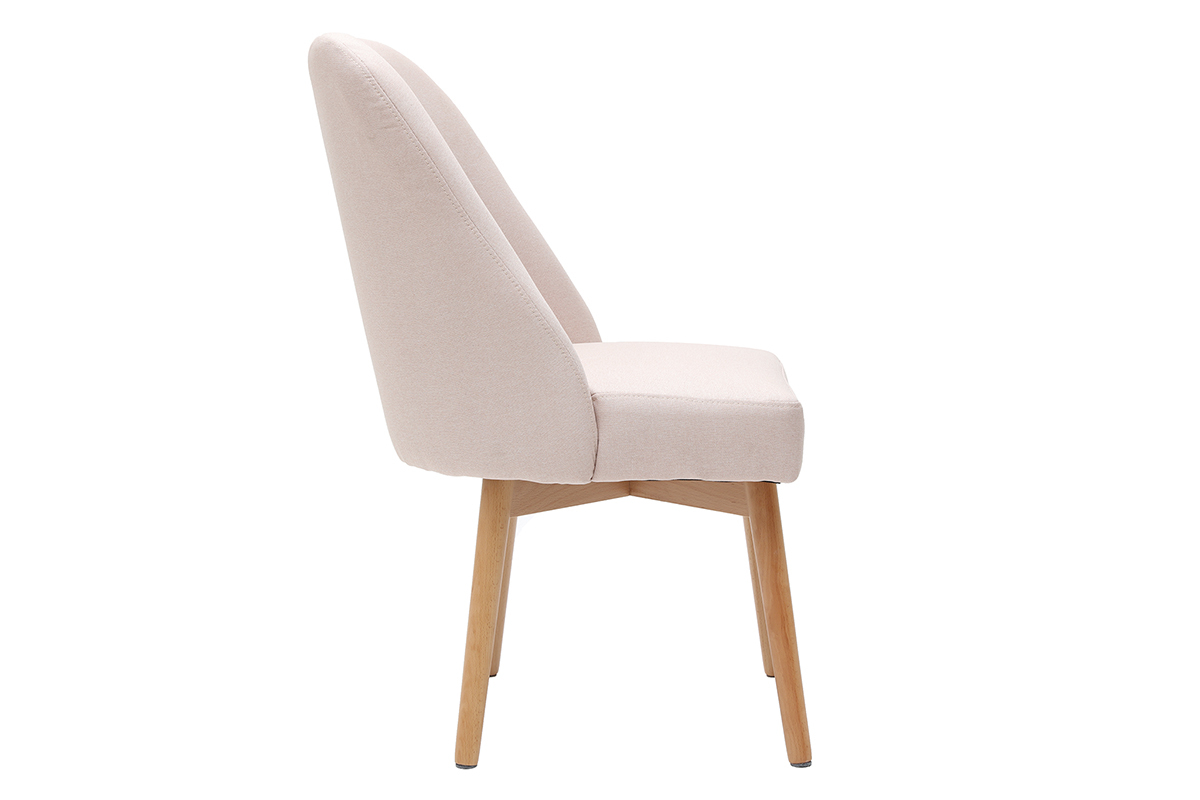 Sedia scandinava tessuto rosa LIV