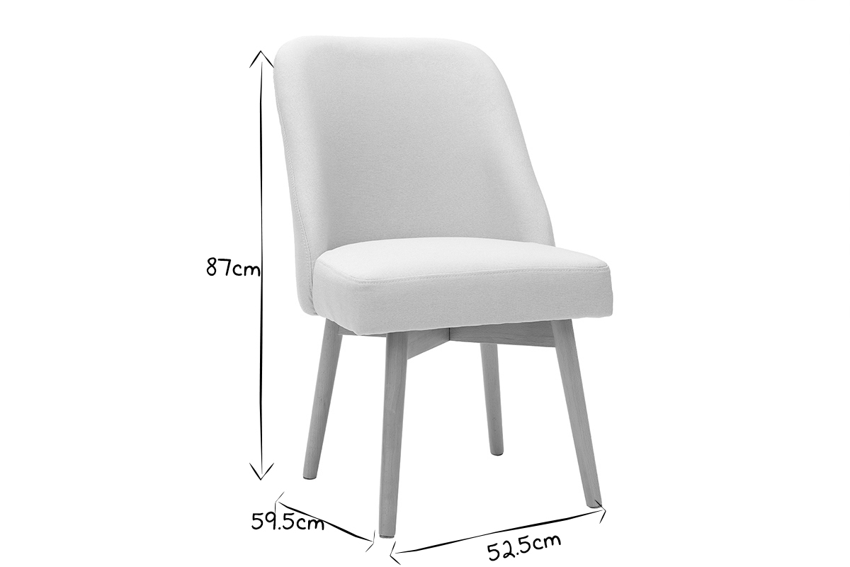 Sedia scandinava tessuto rosa LIV