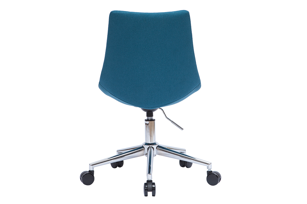 Sedia ufficio design tessuto blu anatra MATILDE