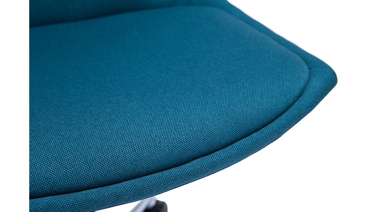 Sedia ufficio design tessuto blu anatra MATILDE