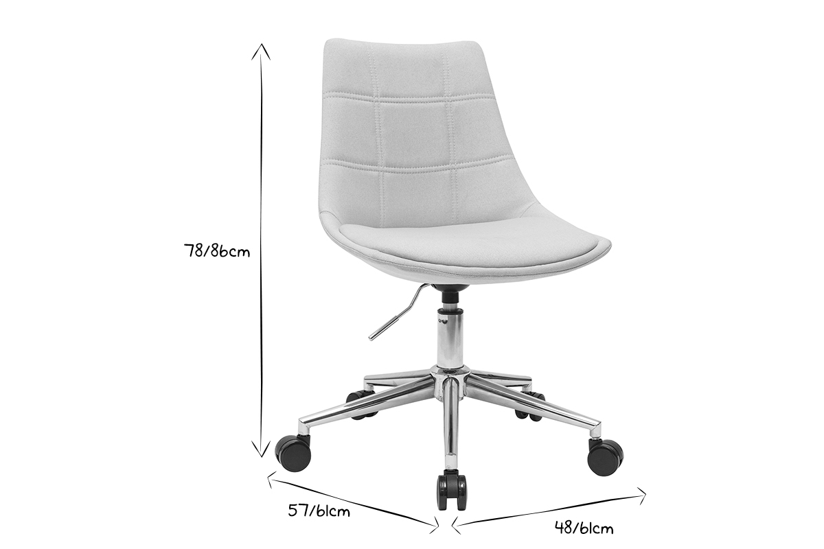 Sedia ufficio design tessuto naturale MATILDE