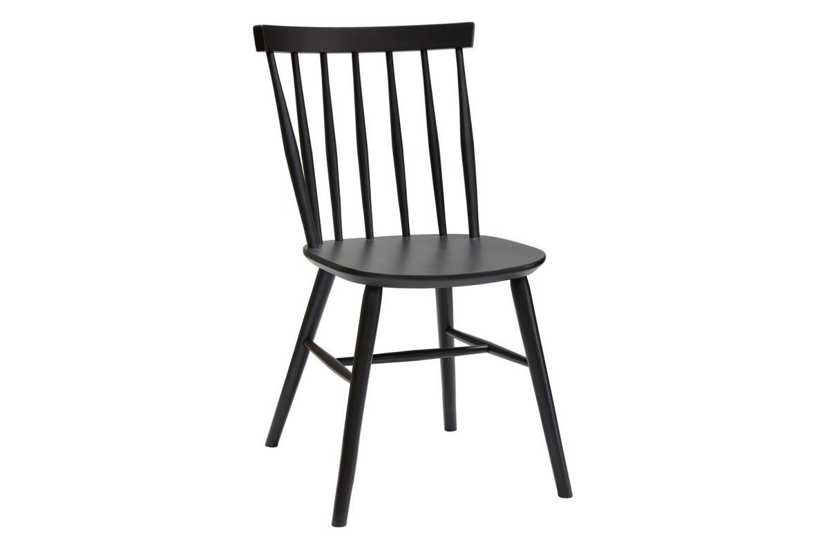Sedie a listelli nero opaco (set di 2) COLBERT