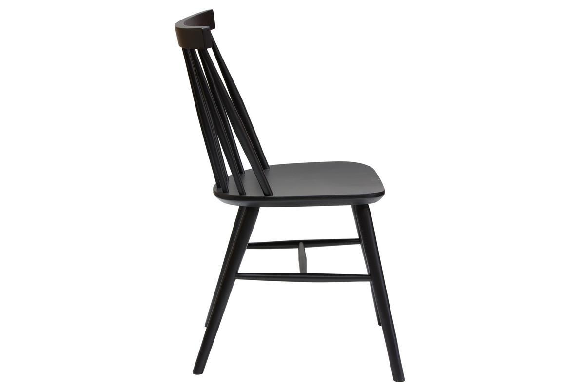 Sedie a listelli nero opaco (set di 2) COLBERT