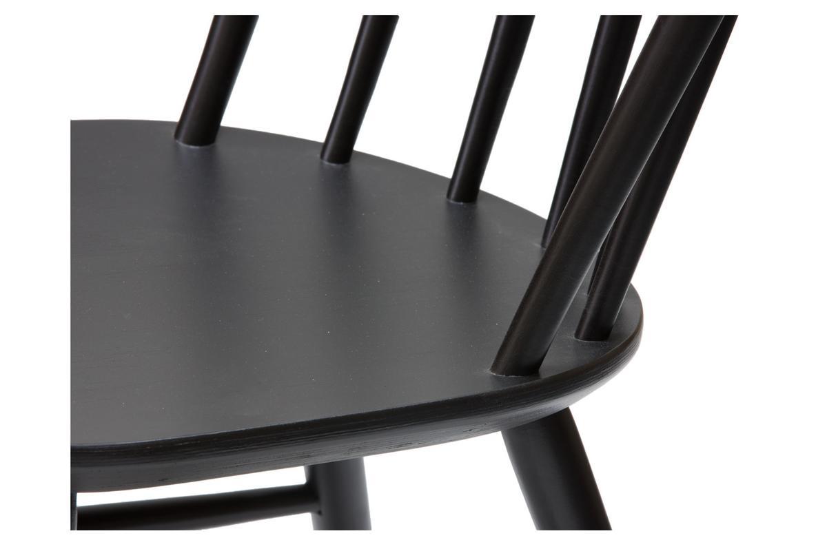 Sedie a listelli nero opaco (set di 2) COLBERT