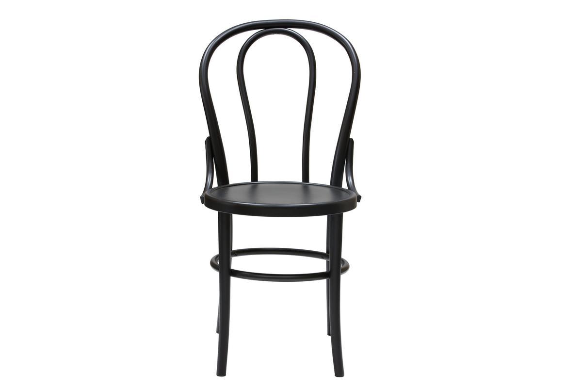 Sedie bistrot massello di faggio nero (set di 2) PRUNE