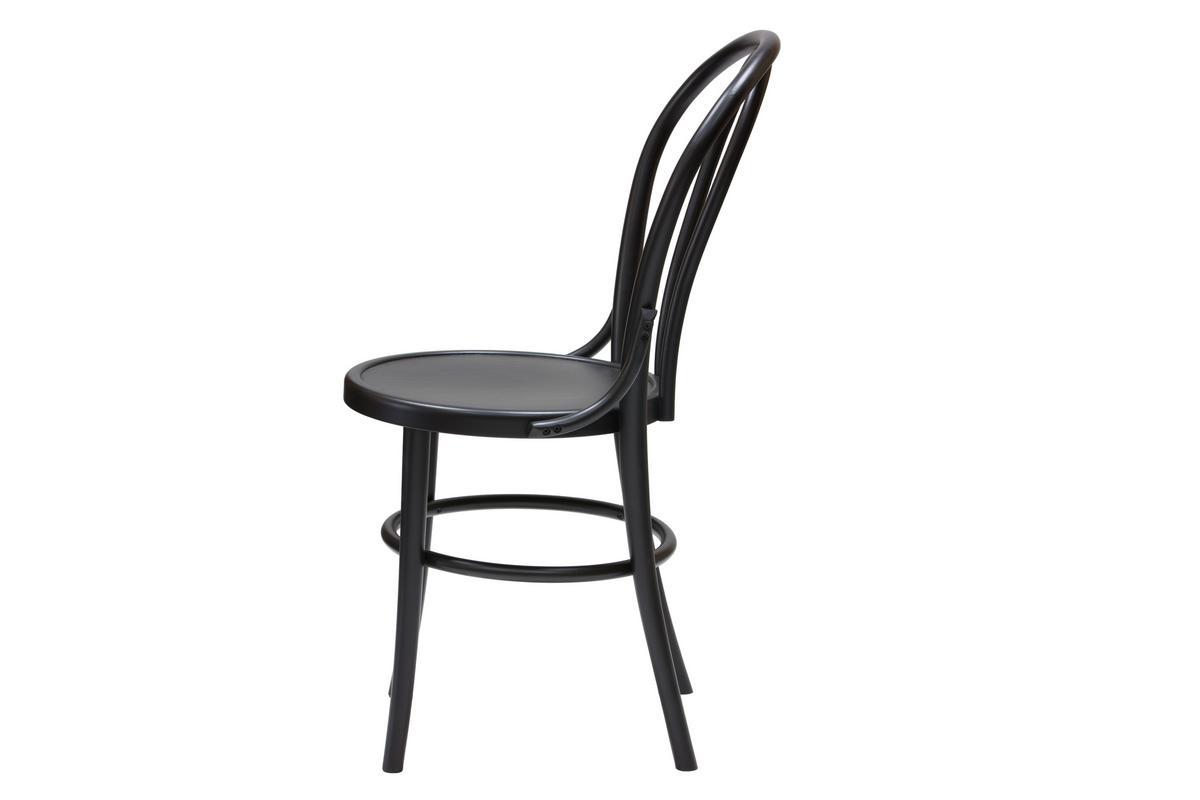 Sedie bistrot massello di faggio nero (set di 2) PRUNE