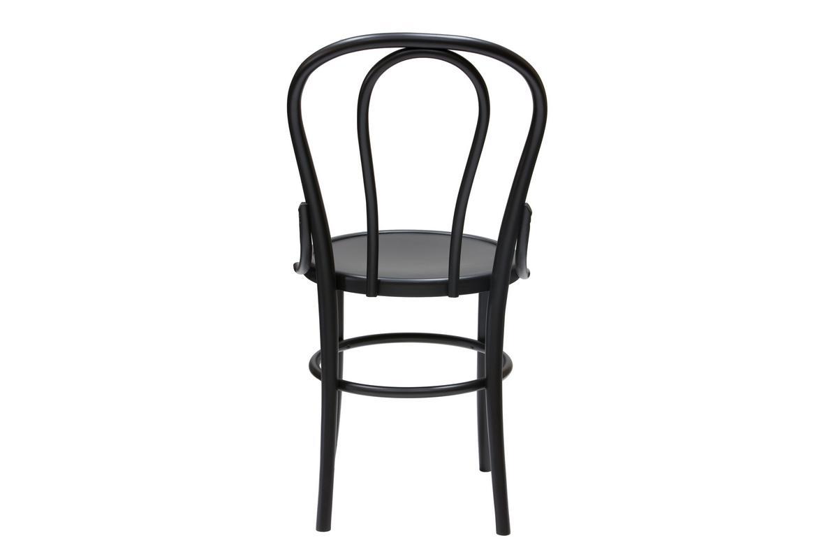 Sedie bistrot massello di faggio nero (set di 2) PRUNE