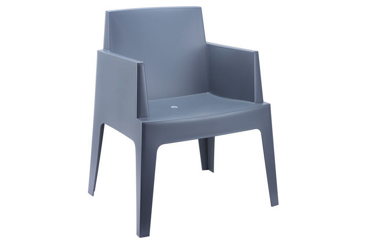 Sedie da giardino design grigie fumo Gruppo di 4 LALI