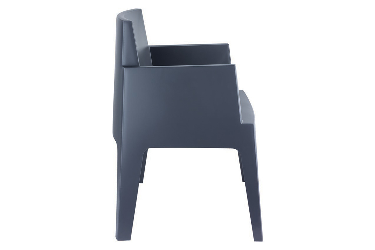 Sedie da giardino design grigie fumo Gruppo di 4 LALI