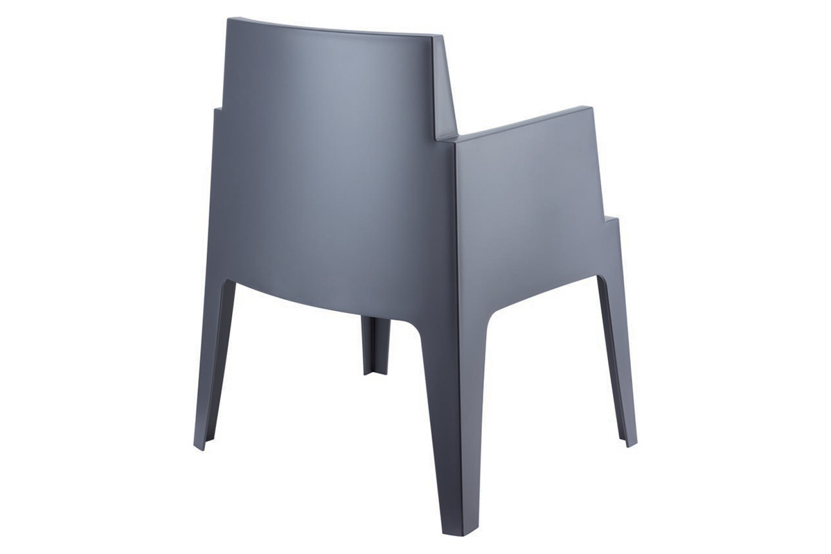 Sedie da giardino design grigie fumo Gruppo di 4 LALI